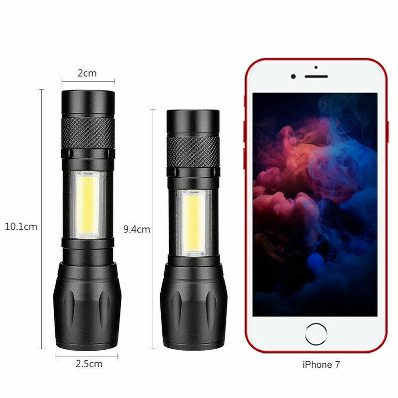 Mini Rechargeable Tactical High Power Flashlight with COB Light