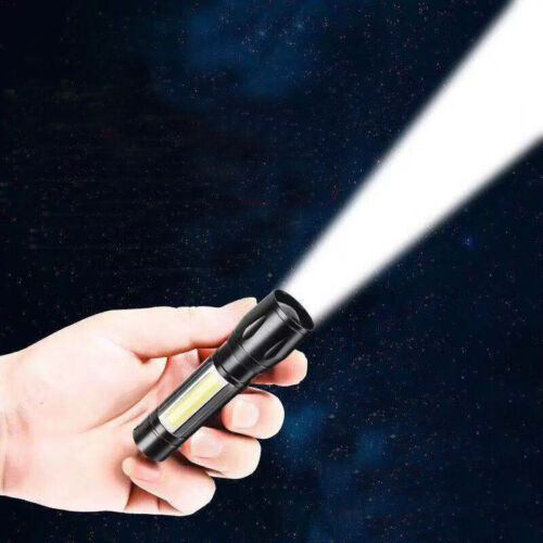 Mini Rechargeable Tactical High Power Flashlight with COB Light