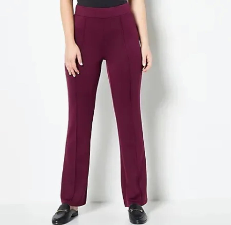 Modern Soul Nourish Knit Flare Leg Pants (5X Petite)CHOOSE Color