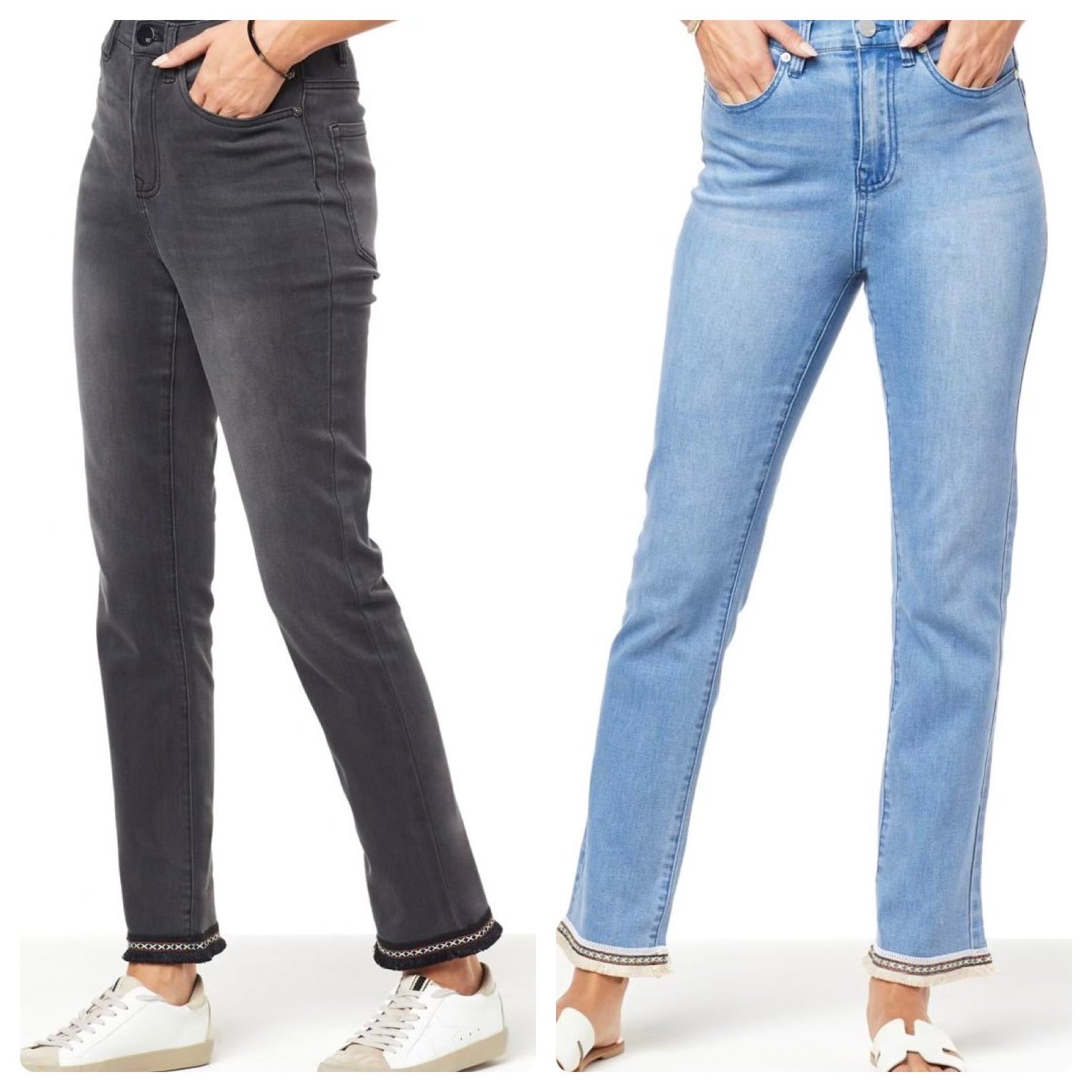 DG2 by Diane Gilman New Classic Stretch Straight-Leg Ankle Jean.