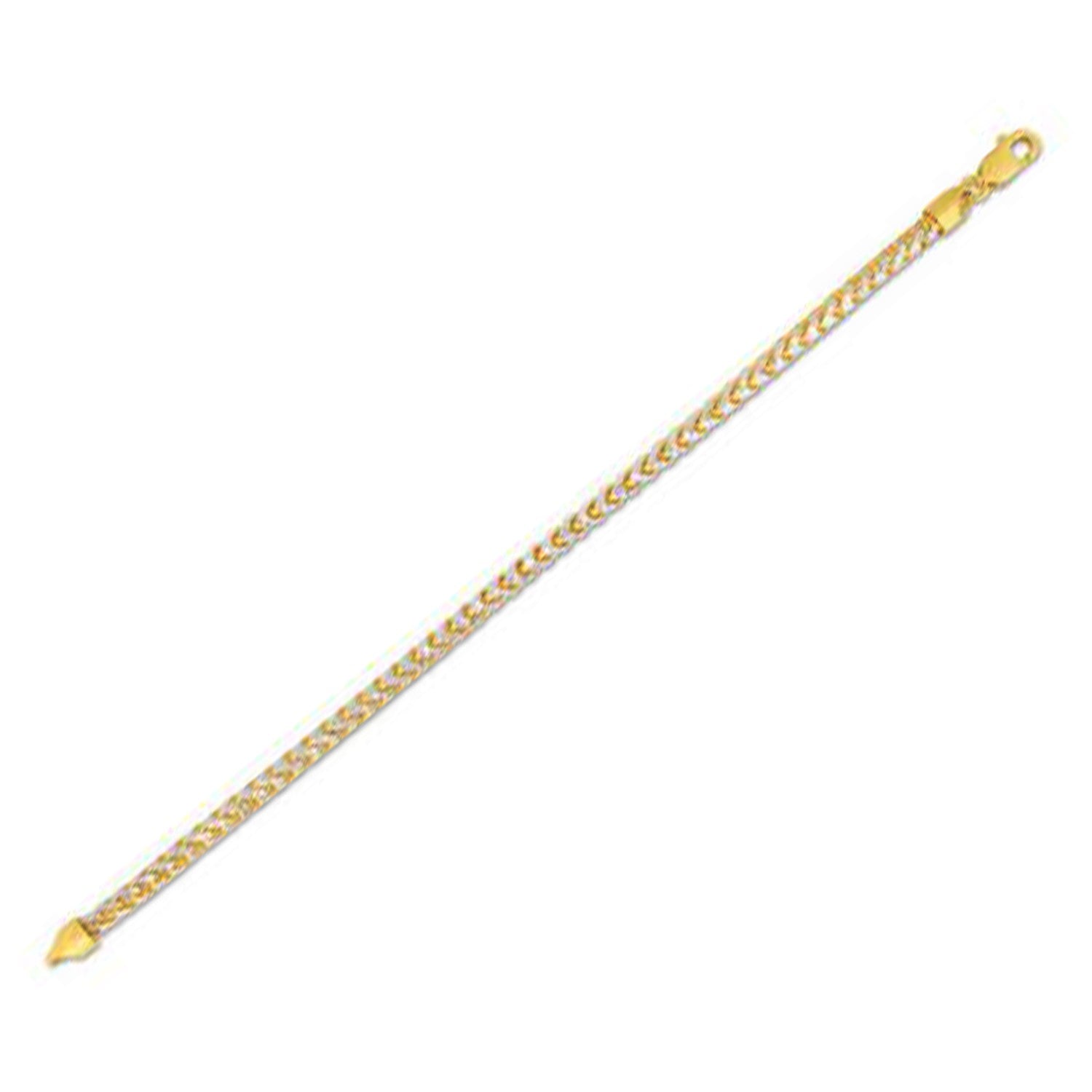 4.0mm 14k Yellow Gold Round Pave Franco Chain