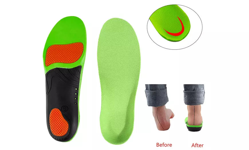 High Arch Heel Support Plantar Flat Feet Orthotic Insoles Inserts Pad