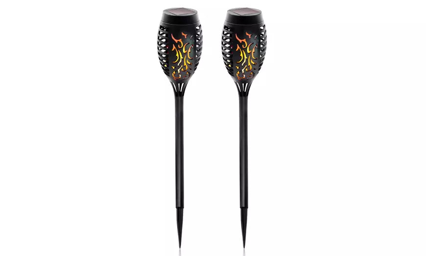 LED Flickering Flame Torch Solar Stake Lights