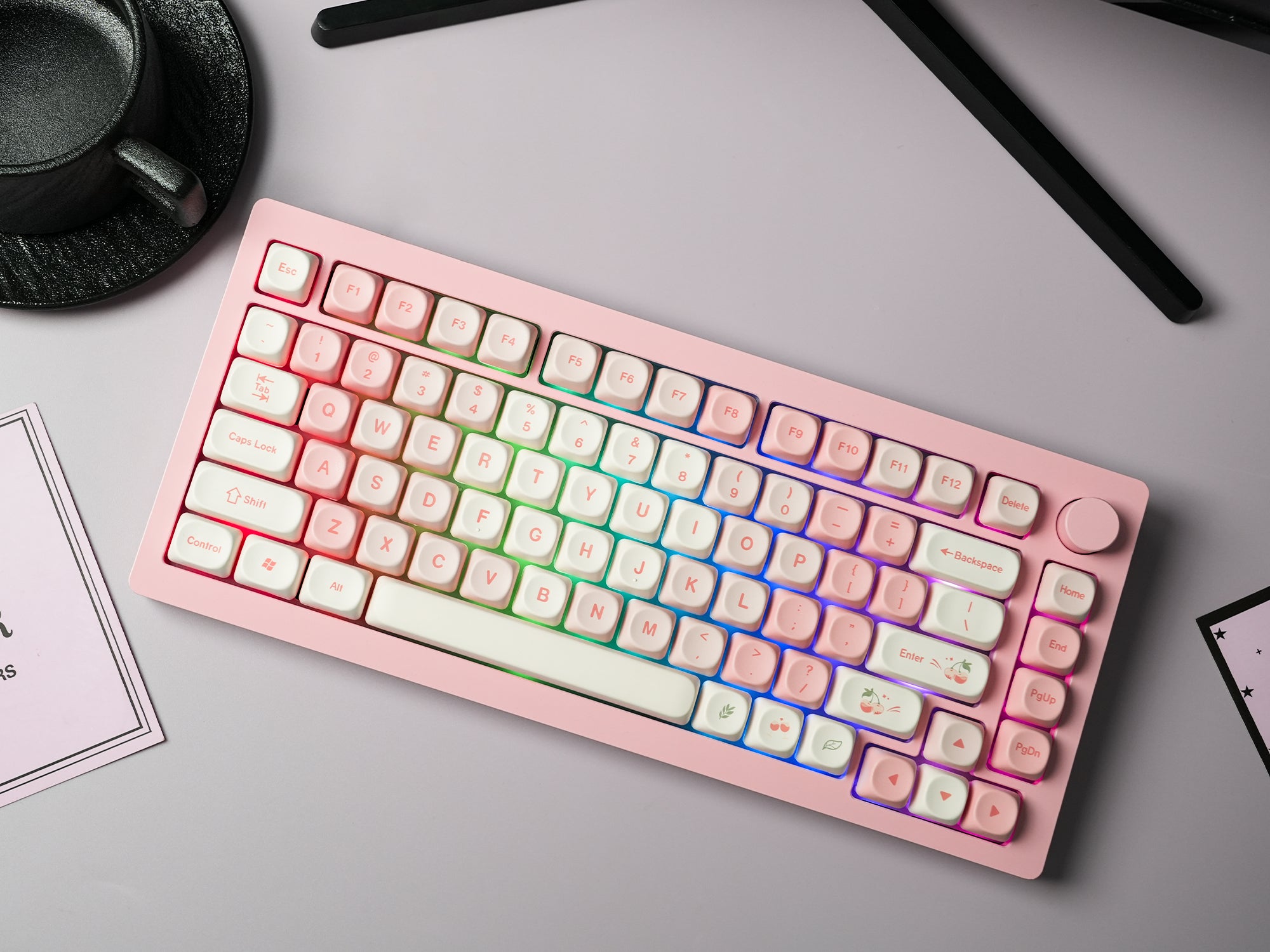 Womier Cherry Pudding 143-Key MOA Profile Dye-Sub PBT Keycap Set