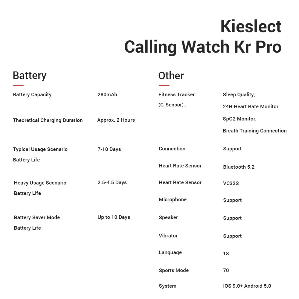 ساعة ذكية كيسليكت Kieslect YFT2057EU KR Pro Smart Watch 11 18 98d2c77c 5f91 4d63 a365 0994369c8de1