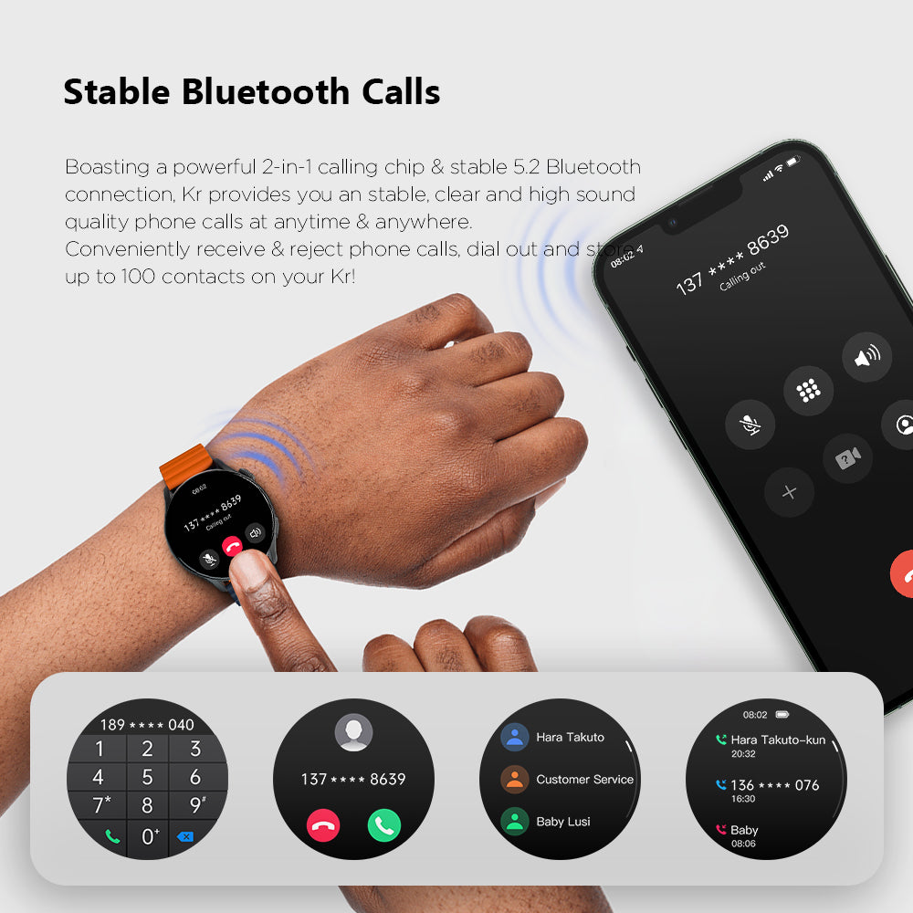 Kieslect YFT2030EU KR Pro Smart Watch 2 Straps - Black | IQ-Store