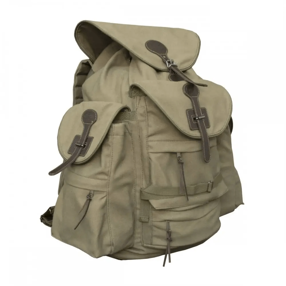 Khaki Tarpaulin Hunting Backpack