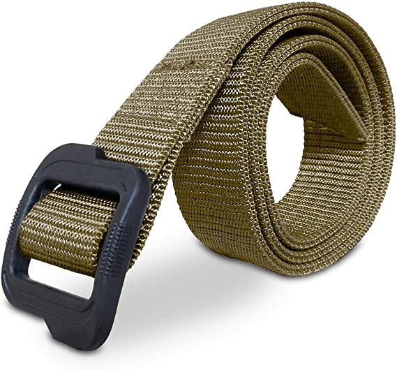 MISSION ELITE Tactical Belt, 1.5-inch Nylon Gun Belts for Men, 2-Ply EDC Belt with Adjustable Plastic Buckle