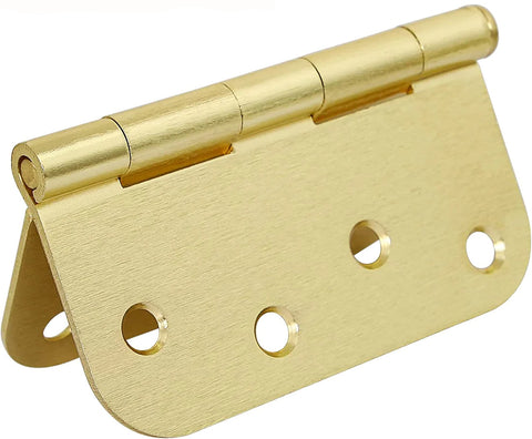 radius satin brass full mortise exterior door hinges