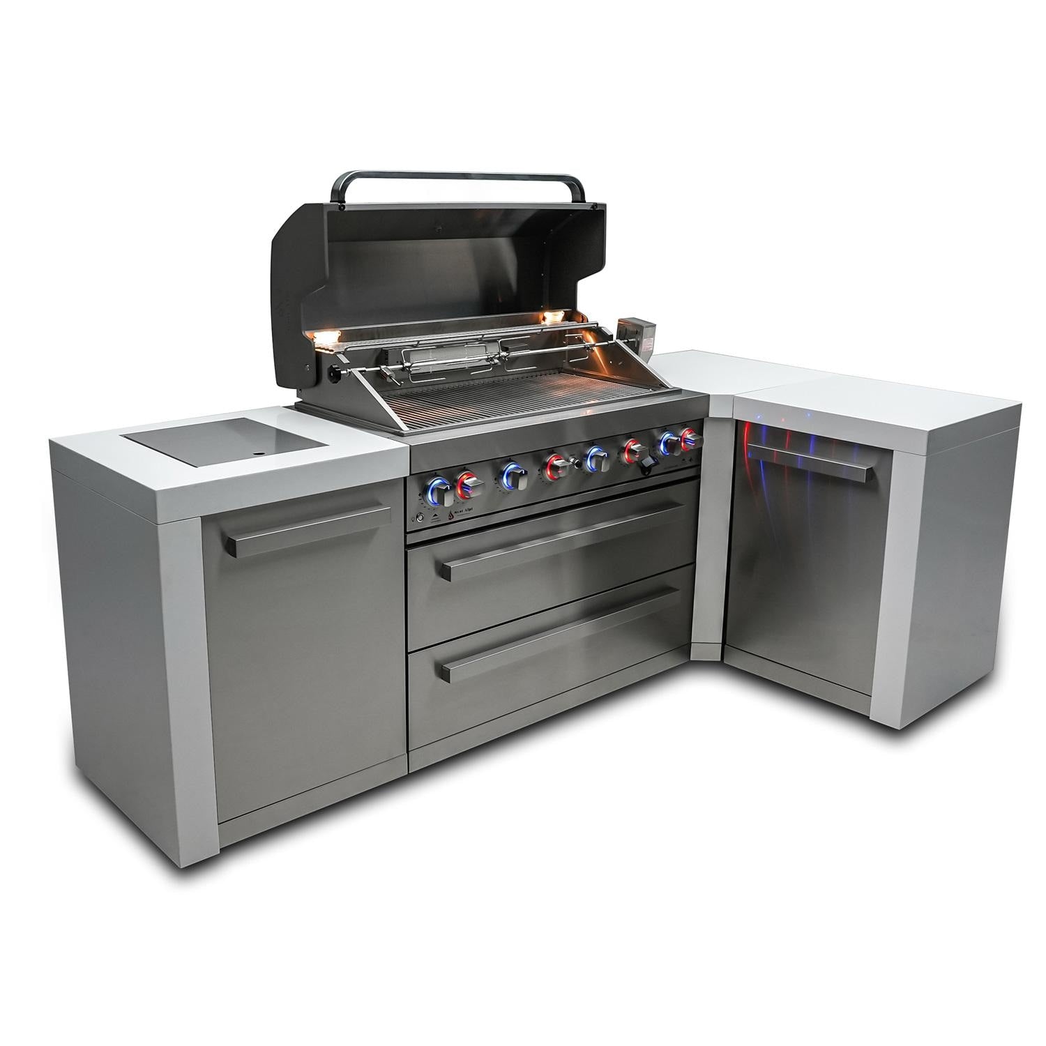 Mont Alpi 805 Deluxe Island Grill with 90 Degree Corner, MAi805-D90C