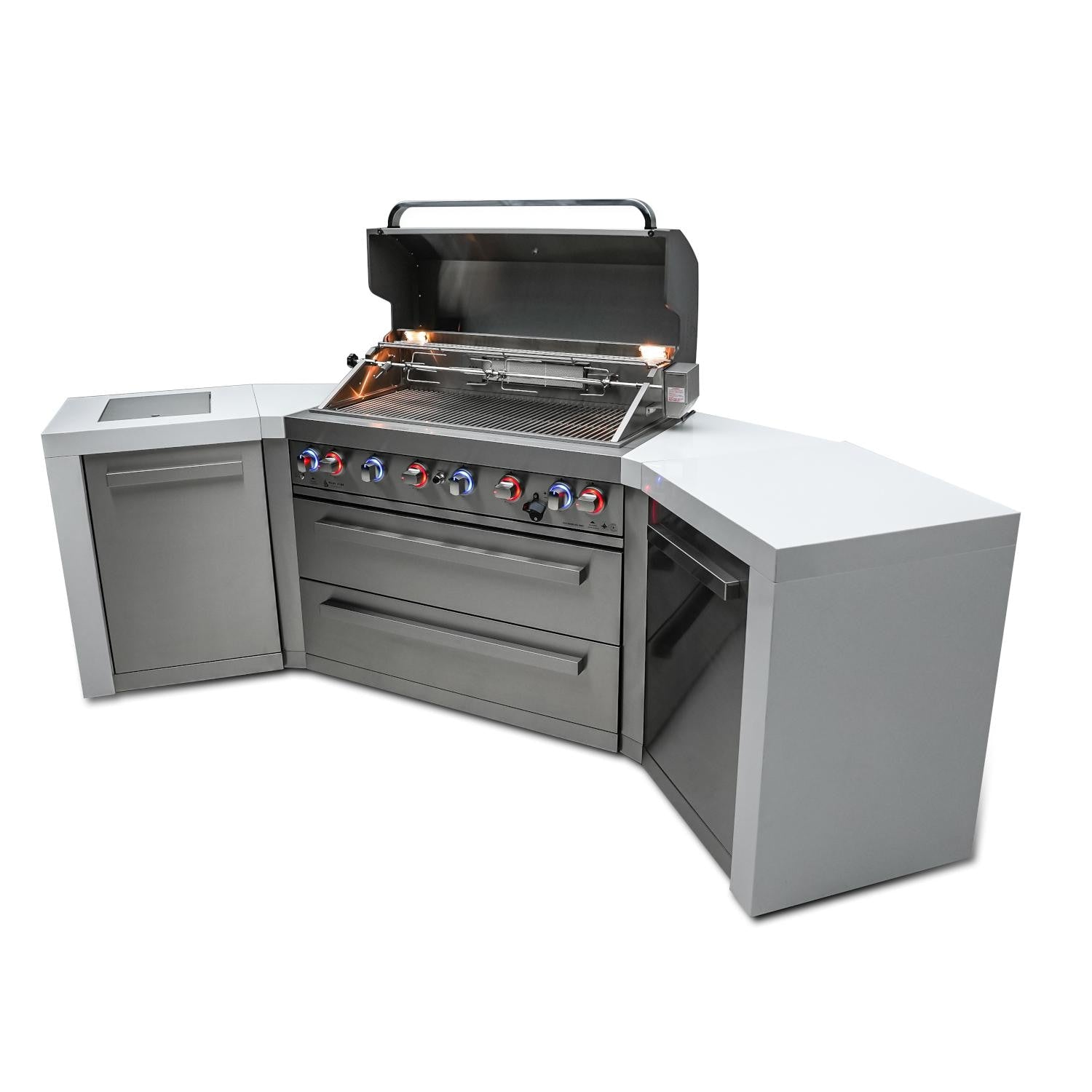 Mont Alpi 805 Deluxe Island Grill wth 45 Degree Corners, MAi805-D45