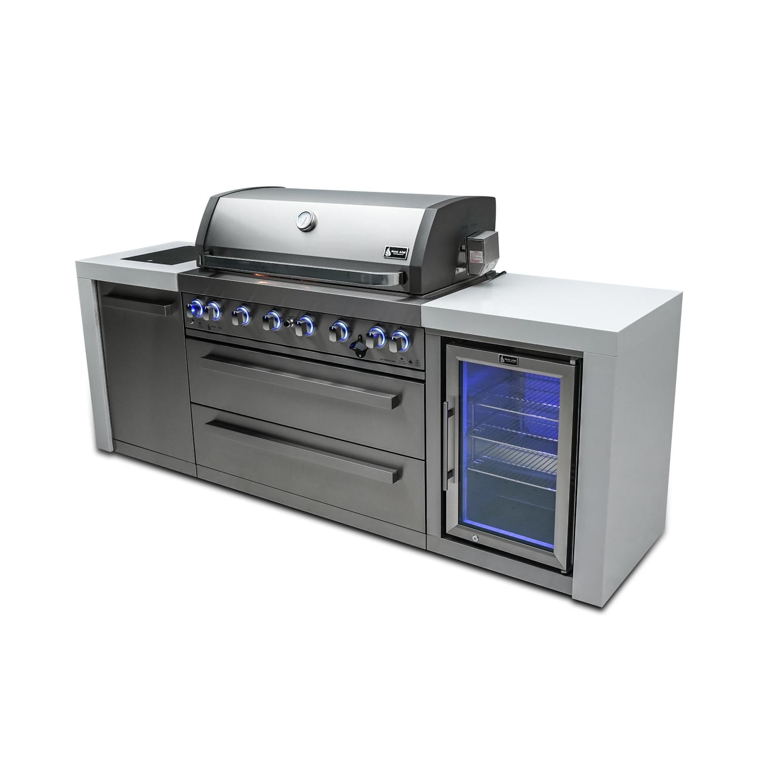 Mont Alpi 805 Deluxe Island Grill with Fridge Cabinet, MAi805-DFC