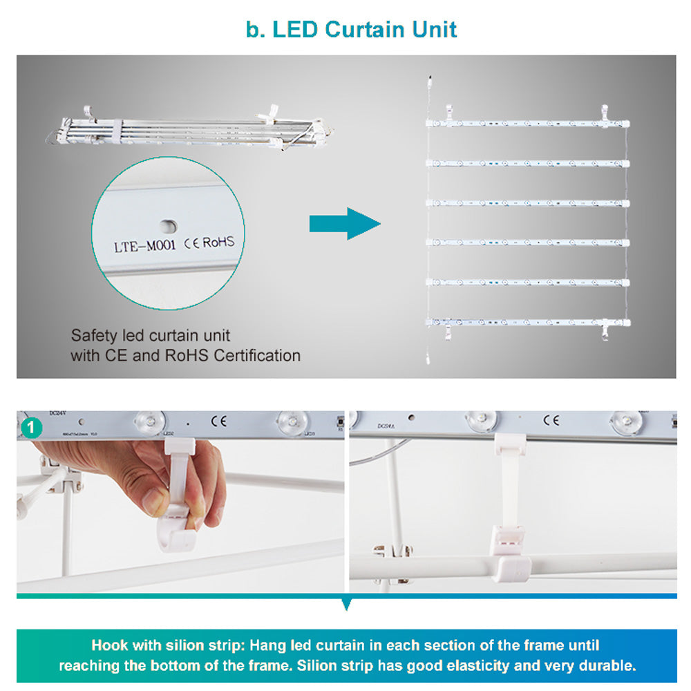 Luminous Background Panel Kit STB4 With Table Cover & Banner Stand Custom Graphics, Mesh Light Box Poster Display Stand Information