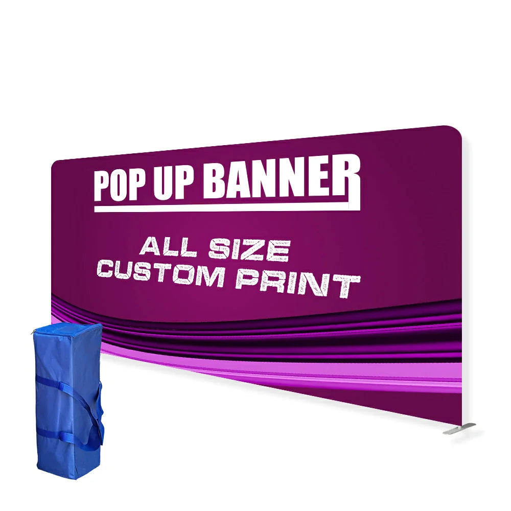 Trade Show Tension Fabric Backdrops Kit SPB3 With Custom Graphics Shiningshow