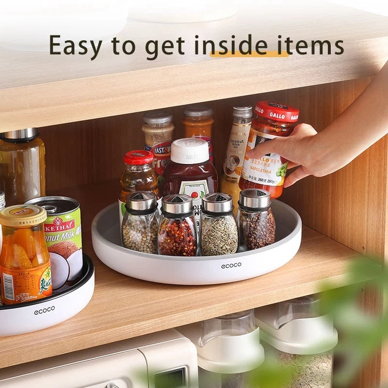 Rotating Spice Holder, 360 Degree Seasoning Organizer, Countertop Seasoning Rack, Spice Storage for Kitchen, Rotating Cake Turntable