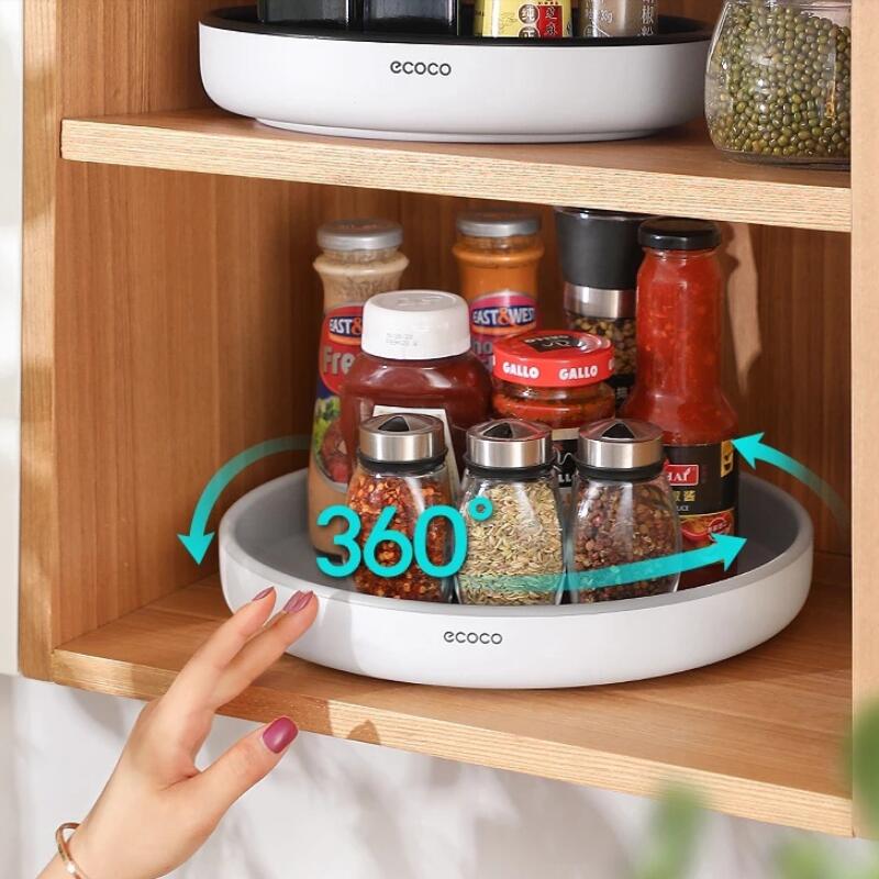 Rotating Spice Holder, 360 Degree Seasoning Organizer, Countertop Seasoning Rack, Spice Storage for Kitchen, Rotating Cake Turntable