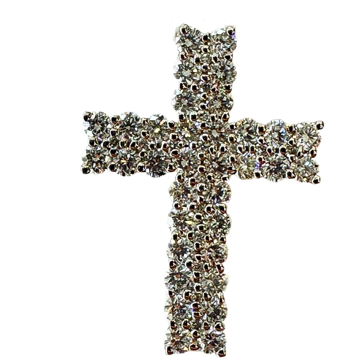 Maddaloni M18K Christian Cross Dark Grey Pendant
