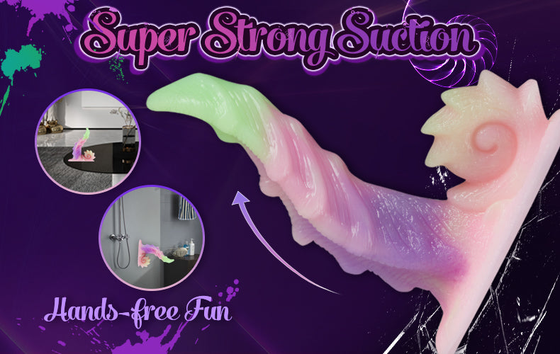 Monster Silicone Rainbow Dildo with Big Strong Suction Cup