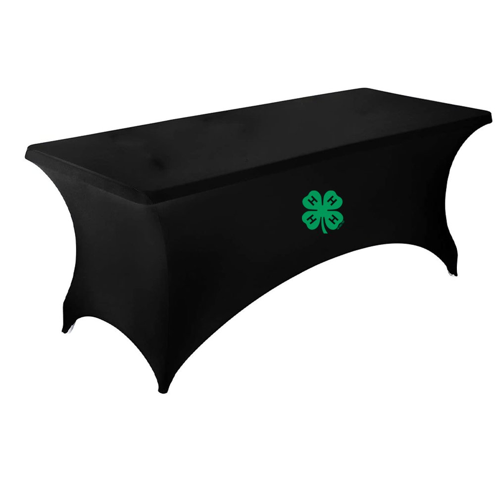 4-H 6ft. Black Table Stretch Table Cover