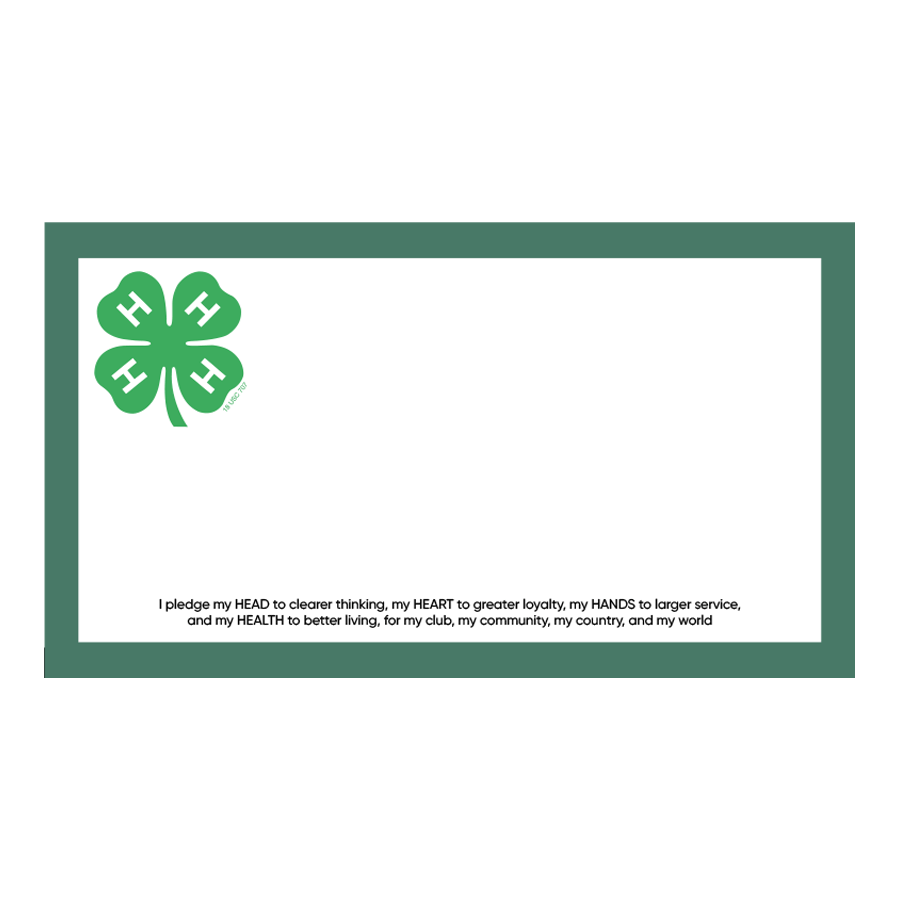 4-H Stall Plate with Green Border