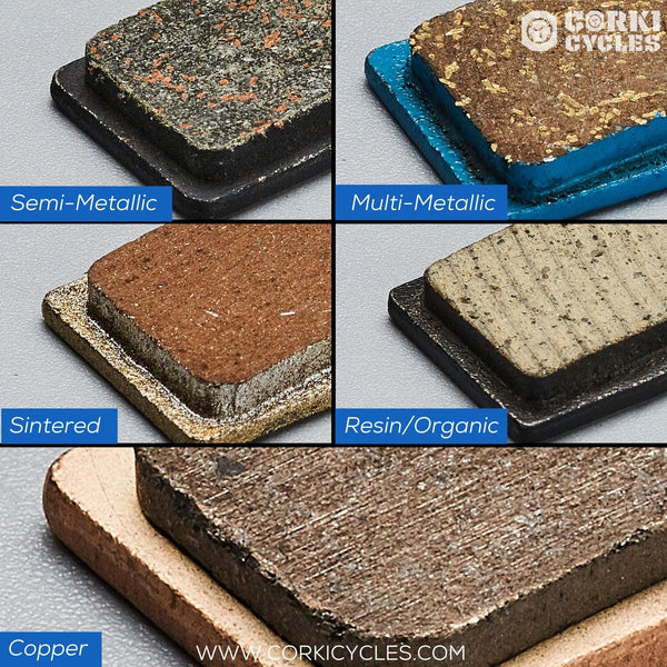 Different materials of brake pads-Corki Cycles