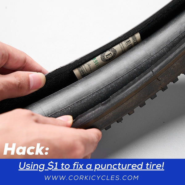How to use one buck to fix a punctured tire - Corki Cycles