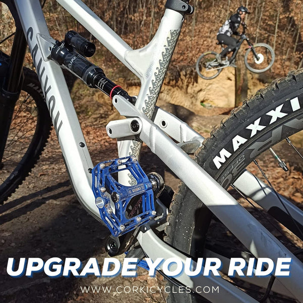 Lifestyle Image of Titanium Bike Pedal - Corki Cycles