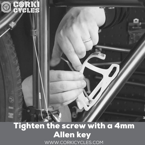 tighten the bottle cage screw with a 4mm Allen key - Corki Cycles
