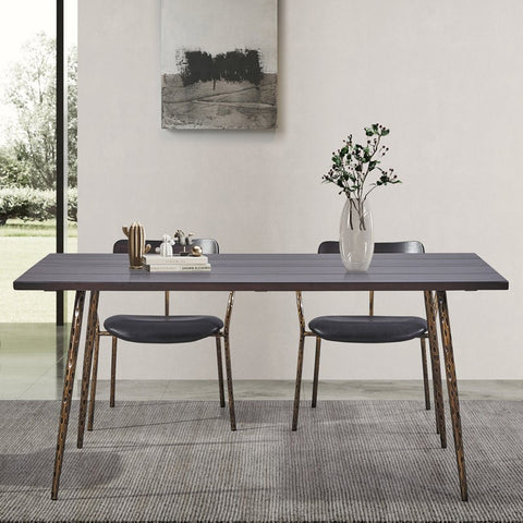Wood or Metal Dining Table