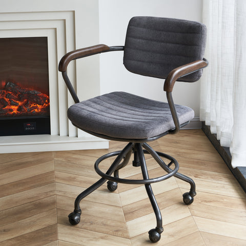 Small Industrial Office Chair - Swivel - Way2Furn
