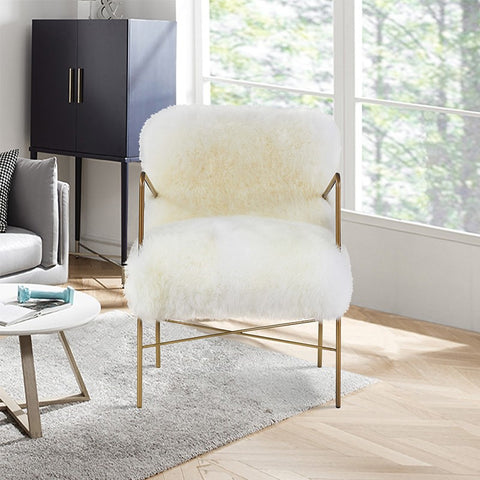 Small Wool Fabric Lounge Chair