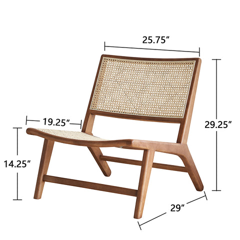 Solid Wood Cane Chair
