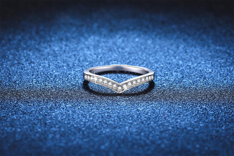 Number 23 925 Sterling Silver V-band Ring4
