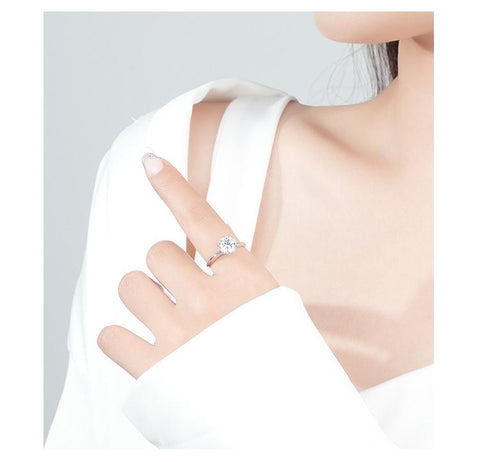 Elegant 925 Sterling Silver Moissanite Ring for Daily Wear2