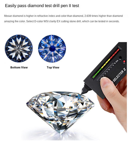 Elegant 925 Sterling Silver 5CT Moissanite Engagement Ring2