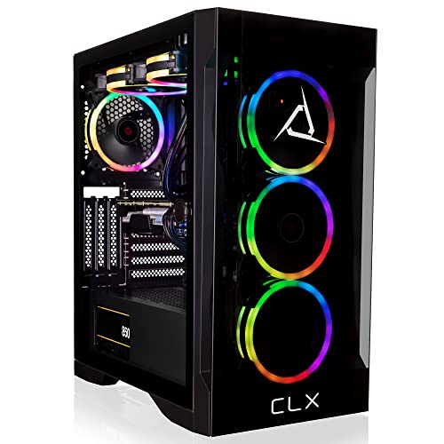 CLX Gaming PC - AMD Ryzen 9 7900X, GeForce RTX 4070 Ti, 1TB NVMe SSD, 4TB HDD, 32GB DDR5, Black