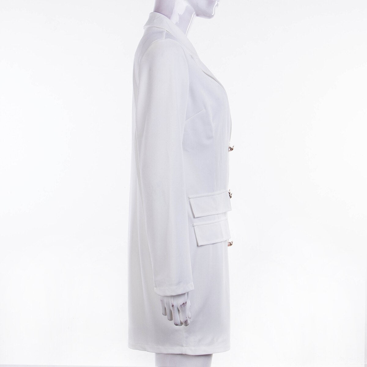Elegant Office Casual Blazer White/Black Dress 2023 Spring Summer