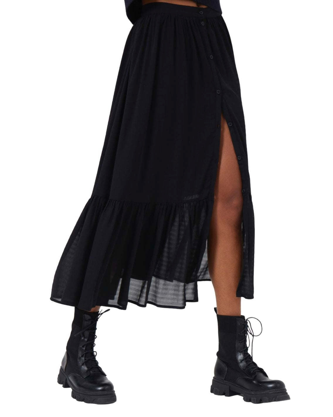 French Connection Anitta Cora Drape Midi Skirt