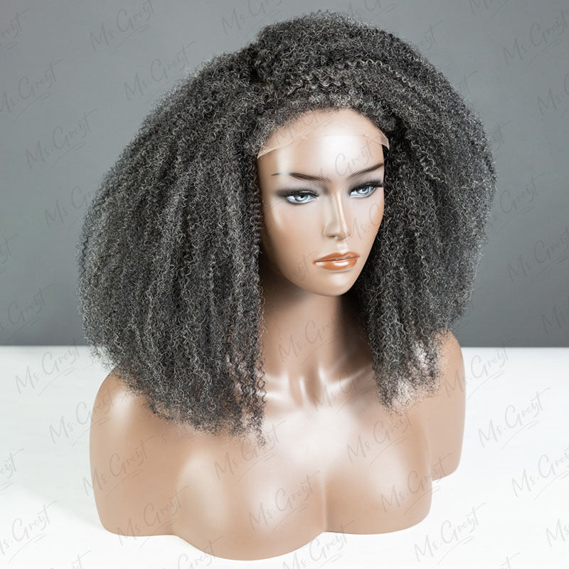 #34 Coily Human Hair Wig With Kinky Edges??-GKEW001