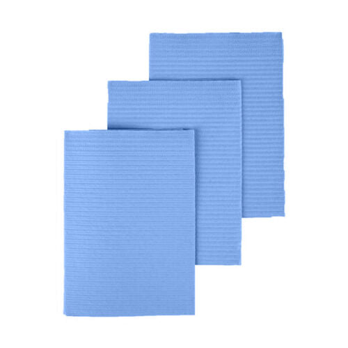 Medicom SafeBasics Dry-Back 2 Ply Disposable Dental Bibs  - Case of 500