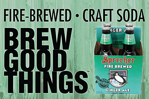 Sprecher Ginger Ale, Fire-Brewed Gourmet Craft Soda, Glass Bottle, 16oz, 12 Pack