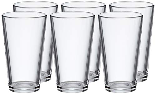 Amazon Basics Pint Pub Beer Glasses, 16-Ounce, Set of 6