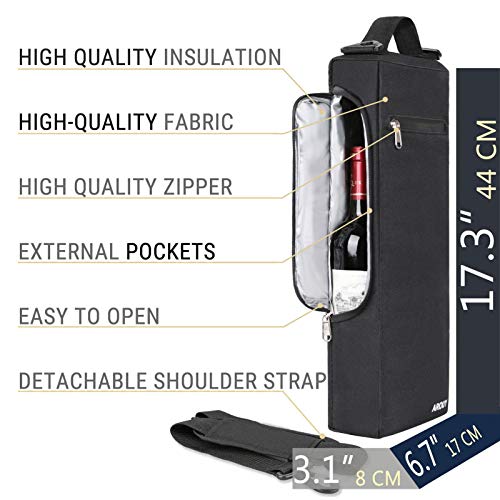 AROUY Golf Cooler Bag - Golf Accessories for Men and Small Soft Cooler Bags Insulated Beer Cooler Holds a 6 Pack of Cans or Two Bottles of Wine, Golf Sports Bags