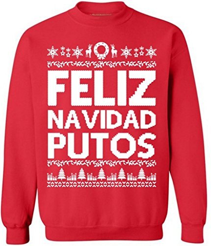 Awkwardstyles 2017 Ugly Christmas Sweaters M Feliz Navidad Putos
