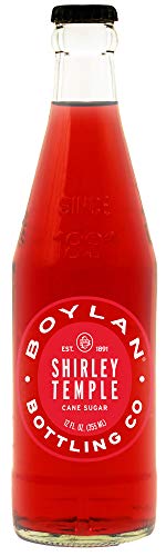Boylan Bottling Pure Cane Sugar Soda Pop, 12 oz Glass Bottles (Shirley Temple, Pack of 6)