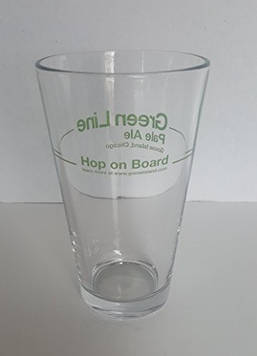 Goose Island Green Line Pint Glass