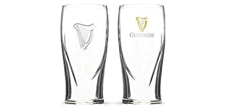 Guinness Irish Pint Beer Glasses 16oz - Set of 2