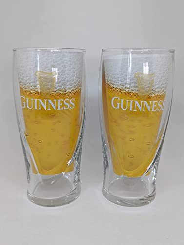 Guinness Irish Pint Beer Glasses 16oz - Set of 2