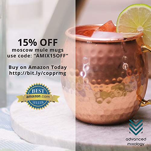 Set of 40 100% Pure Copper Moscow Mule Mugs By Advanced Mixology (16 oz each) with 40 Artisan Hand Crafted Wooden Coasters - Barrel With Brass Handle