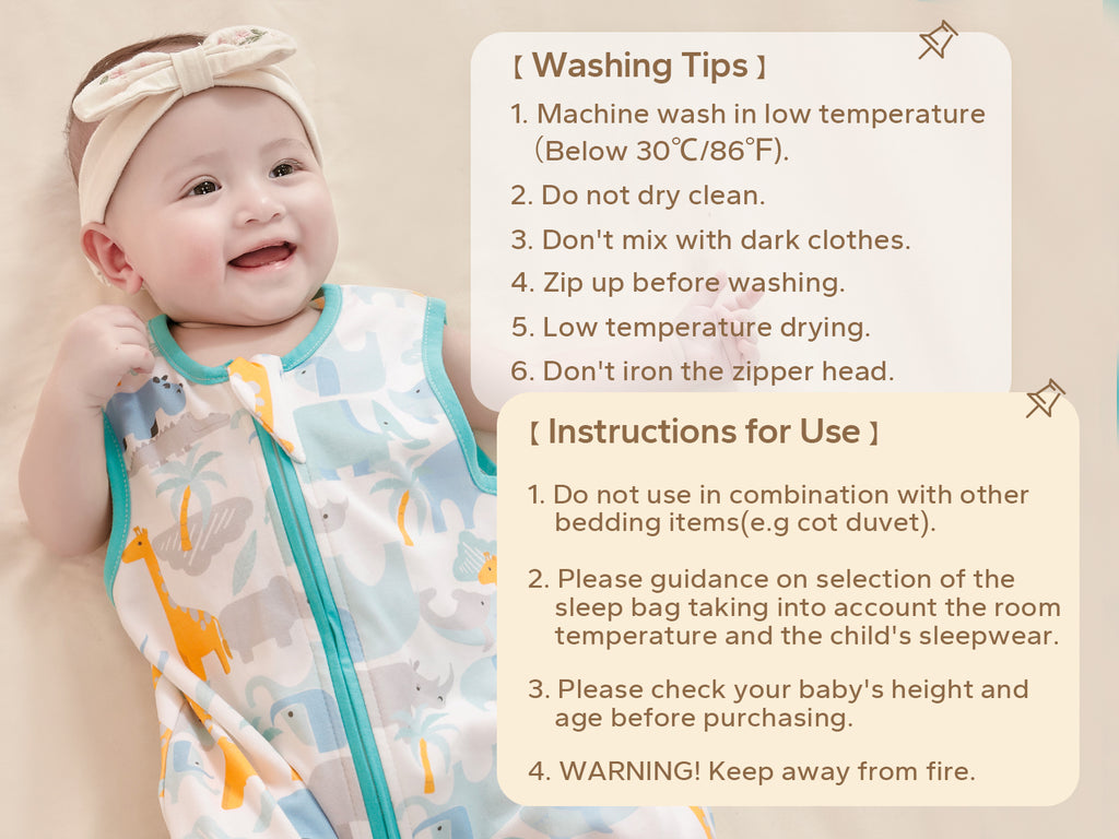 Low tog top sleeping bag baby